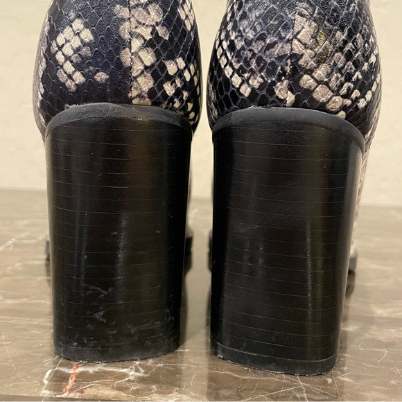 Marc Fisher Alva Snake Embossed Leather Ankle Boots - Picture 9 of 12